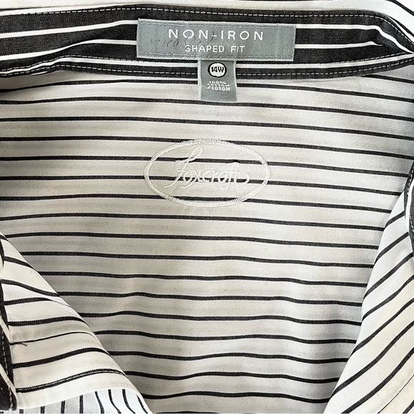 Foxcroft NYC Non-Iron Pinstriped Shirt - Picture 3 of 4